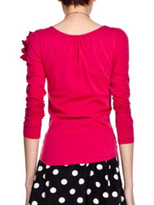 Women blouses rose color with flower